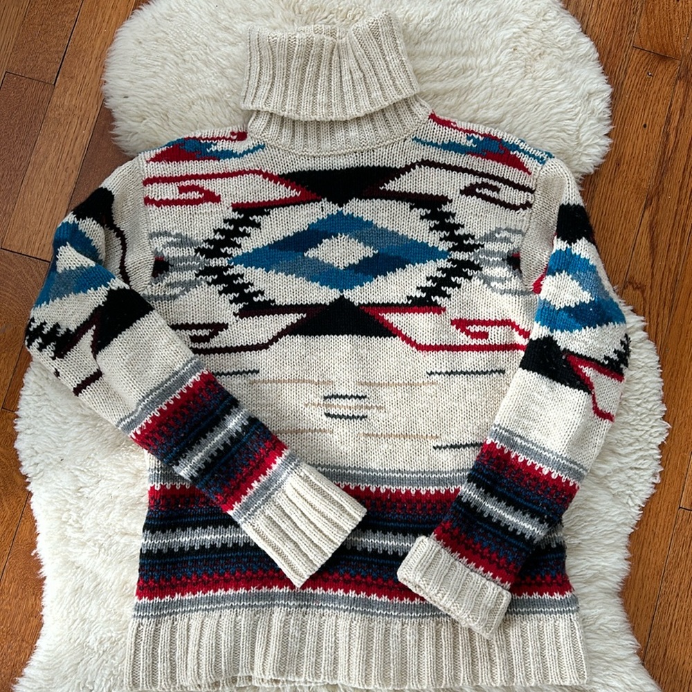 Beautiful Polo Ralph Lauren Southwestern handknit sweater EUC